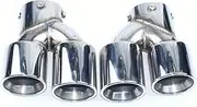 Muffler tip, Compatible Compatible Compatible For 2019+ BMW G20 G21 M340i G42 440i G22 M240i Exhaust TIP Upgrade Carbon Fiber Black Muffler Nozzle Exhaust Head(Stainless Steel 1)