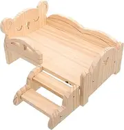 Pet Bed Guinea Pig Bed Stairs Hideout Wooden Small Animal Bed for Hamsters Chinchillas Ferrets Rats Hedgehogs