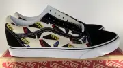 Vans Old Skool Pop Logo Classic Black Skate Shoes Mens SIZE 12