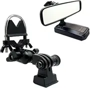 Newly Revised M1 M2 Camera Compatible - UBolt Rearview Mirror Stem Mount w/Magnetic Cradle for Escort IX IXc Max360C MKII Max3 Max4 MaxCam Redline EX GT360 Cobra DualPro RAD700i Radar Detectors