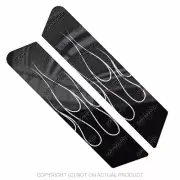 Laminated - Police & Sheriff Saddlebag Decals For 08-15 Harley - WHITE PINSTRIPE