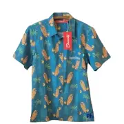 Captain Morgan Shinesty Men's Button Aloha Party Shirt Size S