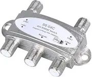 DollaTek Diseqc 4 Way High Insulation Broadband Switch Connects 4 Satellite Dishes Digital 4 LNB for Satellite Receiver
