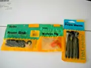 3 NEW PACKS OF BERKLEY POWER WORMS GRUBS WALLEYE RIG FISHING LURE BASS