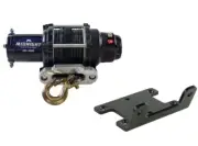 Viper 50 Ft Winch 3000 lb Black w/ Mount For Yamaha Big Bear 400 2007-12