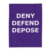 Deny Defend Depose Purple Fleece Blanket - Cozy Home Essential for Activists