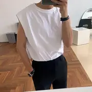 Plain Muscle T-Shirt Black - L