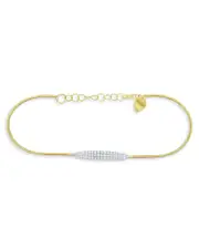 Meira T 14K White & Yellow Gold Diamond Pave Snake Chain Bracelet