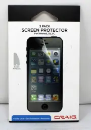 Craig Crystal Clear 3 Pack Screen Protector For Iphone 5,5S & 5C