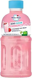 Mogu Mogu Stawberry & Cream Zero Sugar Drink with Nata De Coco 320ml