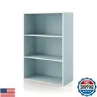 HOMES: INSIDE + OUT Apexa 3-Tier Cube Storage Organizer Shelves, Stackable Wo