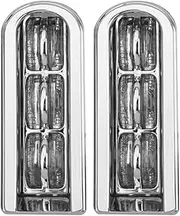 Indicators Flowing Turn Signal Motorcycle Saddlebag LED Turn Signal Rear Tail Accent Light For Harley Touring Road King Glide Electra Glide Ultra 2014-2022 Turn Signal Indicator(Chrome,Clear)