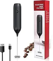 Portable Coffee Frother, USB Rechargeable Handheld Frother Handheld Milk Frother Adjustable Portable Milk Frother for Cappuccinos, Hot Chocolate, Shakes, Egg Mixing