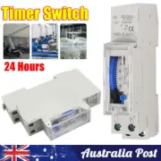 New 24 Hours Mechanical Programmable Din Rail Timer Switch Relay 220V AC 16A
