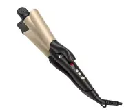 BERTA 2 in 1 Tourmaline Ceramic Ionic Hair Straightener and Curler Iron, Gold