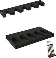 OCQOTAT Foam Gun Rack with Buttstock Base 1 Set, High Density Foam 5 Rifle Rack and Buttstock Holder with Magnetic Strip Hook for Gun Safe Accessory Storage Weapons Gun Safe Rack with Foam Padding