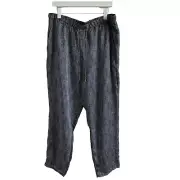 Eileen Fisher Chainette Printed Silk Cotton Pants Size Large Luxury Colorful