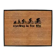 Rltw Cycling Is For Life - Funny Novelty Doormat Man Cave Floor mat