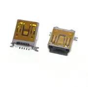 2x Mini USB Socket 5P Female Plug Connector Port Repair Replacement Part #J AU