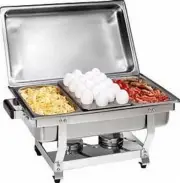 1/3 Size CHAFER PAN 3 PACK CATERING HOTEL CHAFING DISH ONE THIRD SIZE PANS