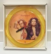 Shameless 7" Gold novelty wall/desk clock New William H. Macy, Fiona Gallagher