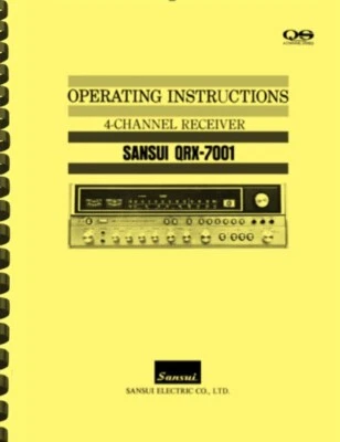 Sansui QRX-7001 OWNER'S MANUAL and SERVICE MANUAL