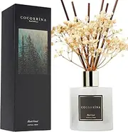 Cocorrína Reed Diffuser Sets, 6.7 oz. Black Forest Diffuser with Sticks Home Fragrance Reed Diffuser for Bathroom Shelf Decor