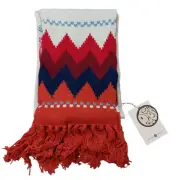 Pretty Green Men's Tatton Knitted Lambswool Scarf, Beige. One Size