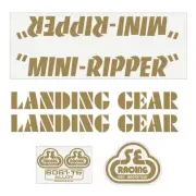 SE Racing - 80'S Mini Ripper decal set in gold - Old school bmx