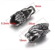 SILVER Cord End Beads - Panther - 150 pieces!
