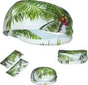 FJWSLCH Tropical Palm Tree Headbands for Women Men Non Slip Workout Sweatbands Adjustable Sports Hair Bands Elastic Head Bands Moisture Wicking Hairband for Running, Cycling, Yoga, Spa