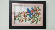 Handmade Paper quilling wall Art, hangings Artwork Framed 3D Wall Art, Love Bird