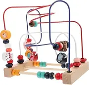 Kisangel 1Pc Wooden Beads Maze Roller Educational for Beads Roller for Early Learning and Development Interactive Plaything