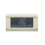 Ave Plaque Technopolymer 4 Modules Sandblast White 45P04BP Series White