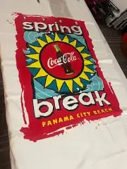 2 Coca-Cola Spring Break 1995 Panama City Beach Towels NOS