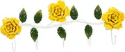 Rose Wall Mounted Hook Rack Decorative Flower Shaped Hangers for Coats Bags and Towels Design for Bathroom and Entryway Organization