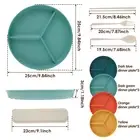 10 Pcs Divided Dinner Plates 9 Inch Unbreakable Portion Control Divided QAHRj