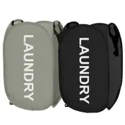 Pop Up Laundry Baskets 2 Pack Mesh Laundry Hampers Collapsible Clothes Hamper...