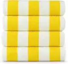 Beach Towel - 2 Pack and 4 Pack Beach Towels Oversized, Cabana Stripe Large Be