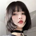 Heat Resistant Bob Hair Wigs Cosplay Lolita Synthetic Wigs with Bangs Women