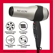 Revlon 1875W IONIC Ceramic Hair Dryer Perfect Hair Day (P-H-D) - Brand New!