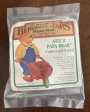 VTG McDonald's Happy Meal Toy Berenstain Bears Set 2 Papa Bear 1987 Sealed