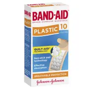 Band-Aid Plastic Strips Plaster Tape Adhesive Bandages Gauze Dressings 10 Pack
