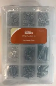 Project Basics 085-03-3376 209 Piece Nuts & Bolts Assortment Pack