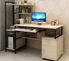Prime Large Multi-function Computer Desk Workstation with Shelves & Cabinet Crea