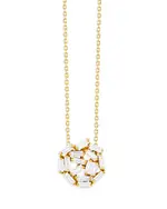 Suzanne Kalan 18K Yellow Gold Fireworks Diamond Baguette Scatter Cluster Pendant Necklace, 16-18