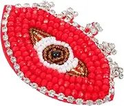 jojofuny DIY Clothing Patch Sticker Creative Beaded Eye Patches for Clothing Decoration Random Styles for Bags and Arts Crafts Projects