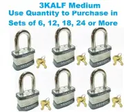 Master Lock 3KA Short, 3KALF Mid or 3KALH Long Code 3206 Keyed Alike
