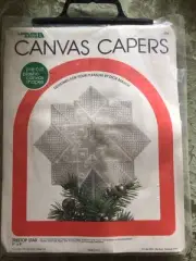 NEW Canvas Capers CHRISTMAS TREETOP STAR Plastic Canvas KIT #414 9"x 9" Pre-cut