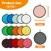 16Pcs Circular Sensory Stimulation Mat Felt Textured Sensory Mat With Anti leNDf
